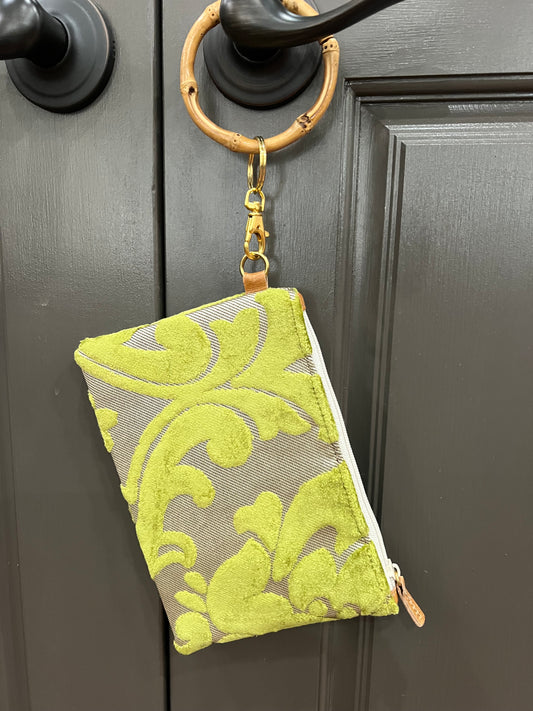 Emilia Bamboo Wristlet | Lime