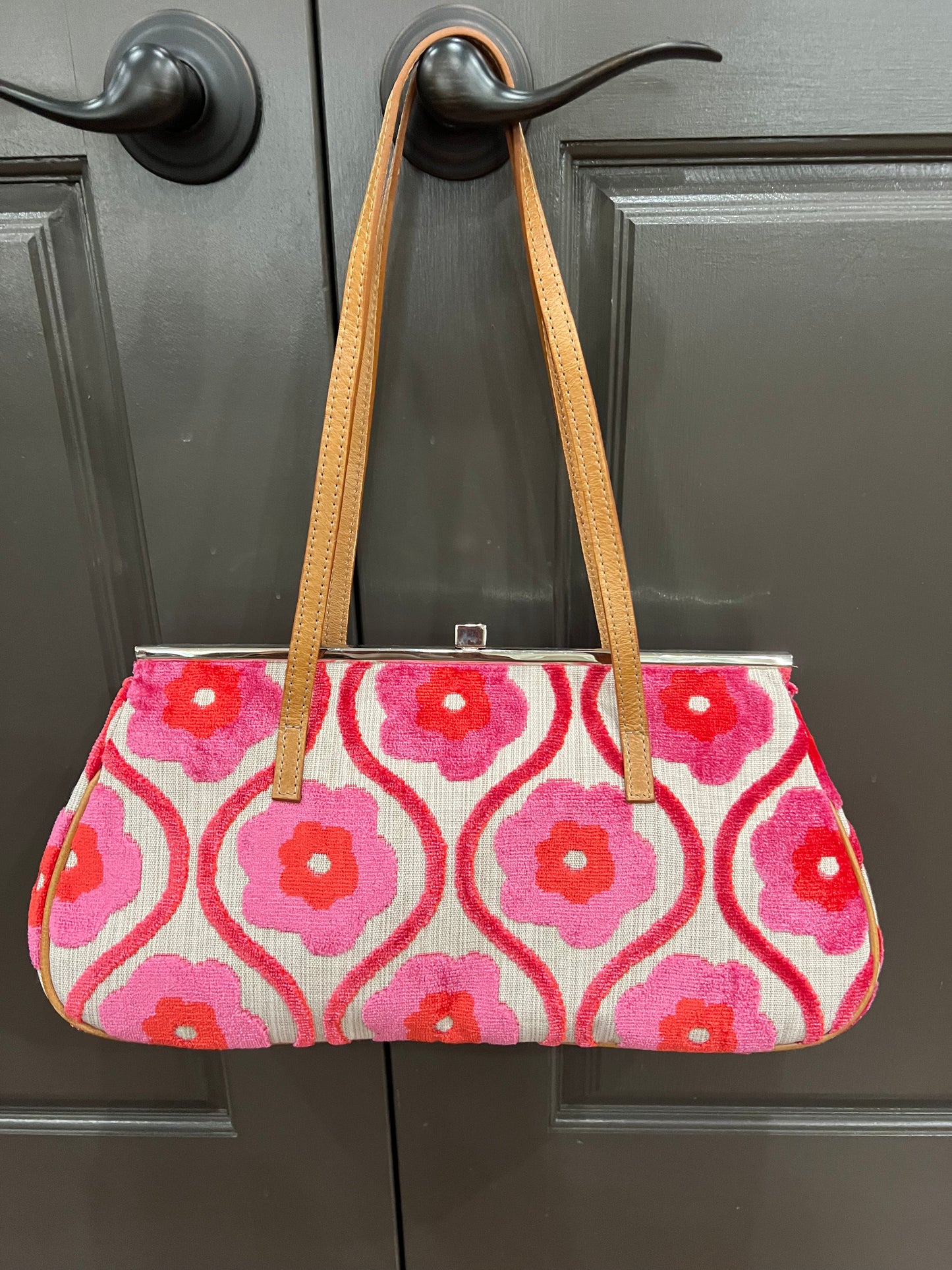 Monica Floral Purse | Pink & Red