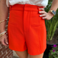 Kalani High Waisted Shorts | Tangerine