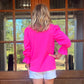 Kellie Smocked Sleeve Top | Pink