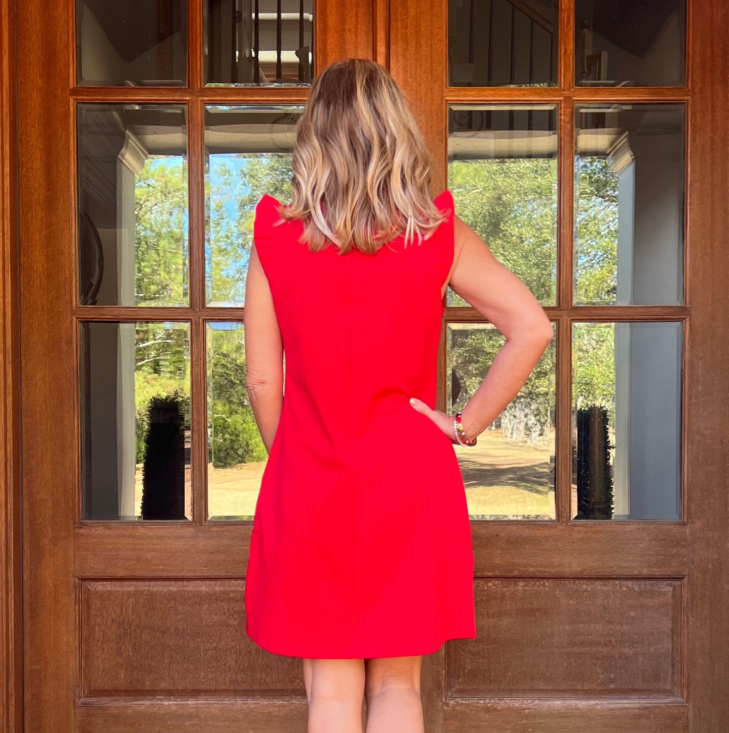 Heather Sleeveless Dress | Red