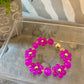 Zenzii Glassed Flower Bracelet | Hot Pink