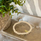 Zenzii Small Glass Bead Bracelet | White