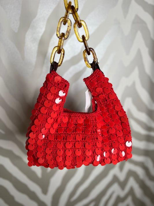 Kaylee Crochet Purse | Red