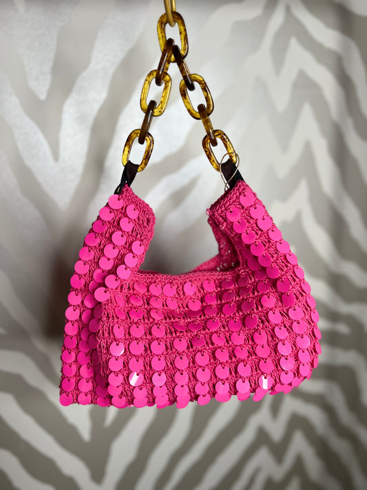 Kaylee Crochet Purse | Pink