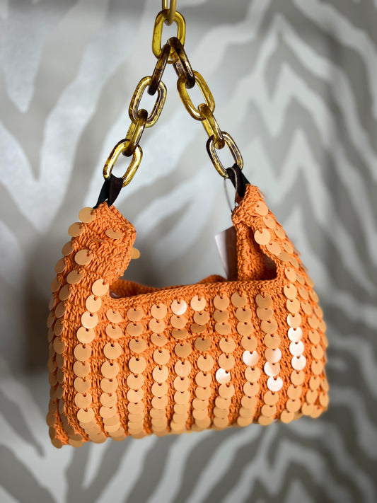 Kaylee Crochet Purse | Orange