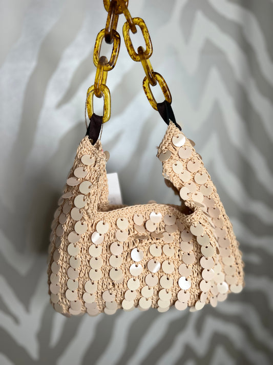 Kaylee Crochet Purse | Tan