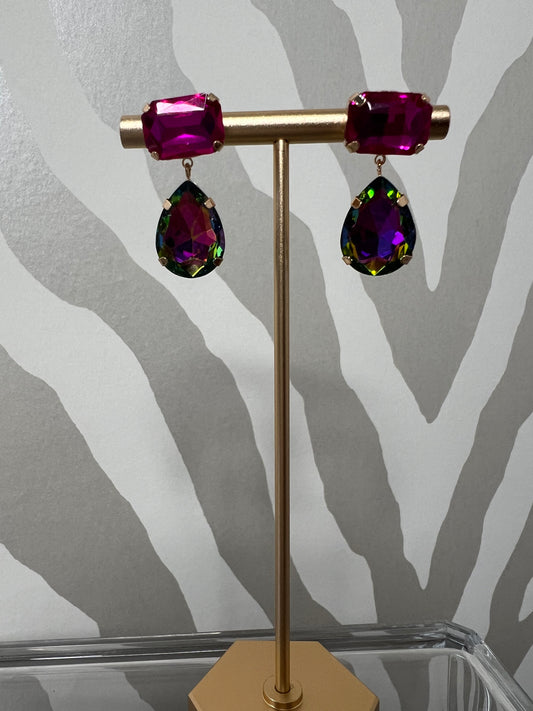 Glamorous Fuchsia Earrings