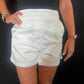 Celeste Satin Shorts | White