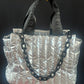 Jade Metallic Quilted Bag | Silver