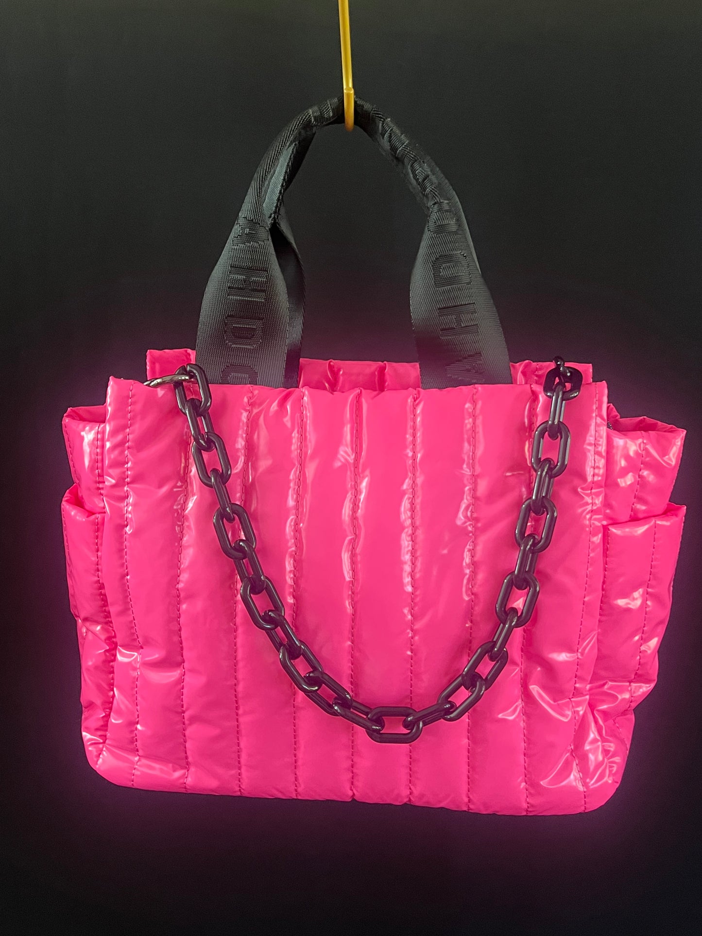 Jade Quilted Bag | Hot Pink