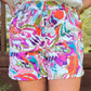 Jade Side Round Short | Multi Print