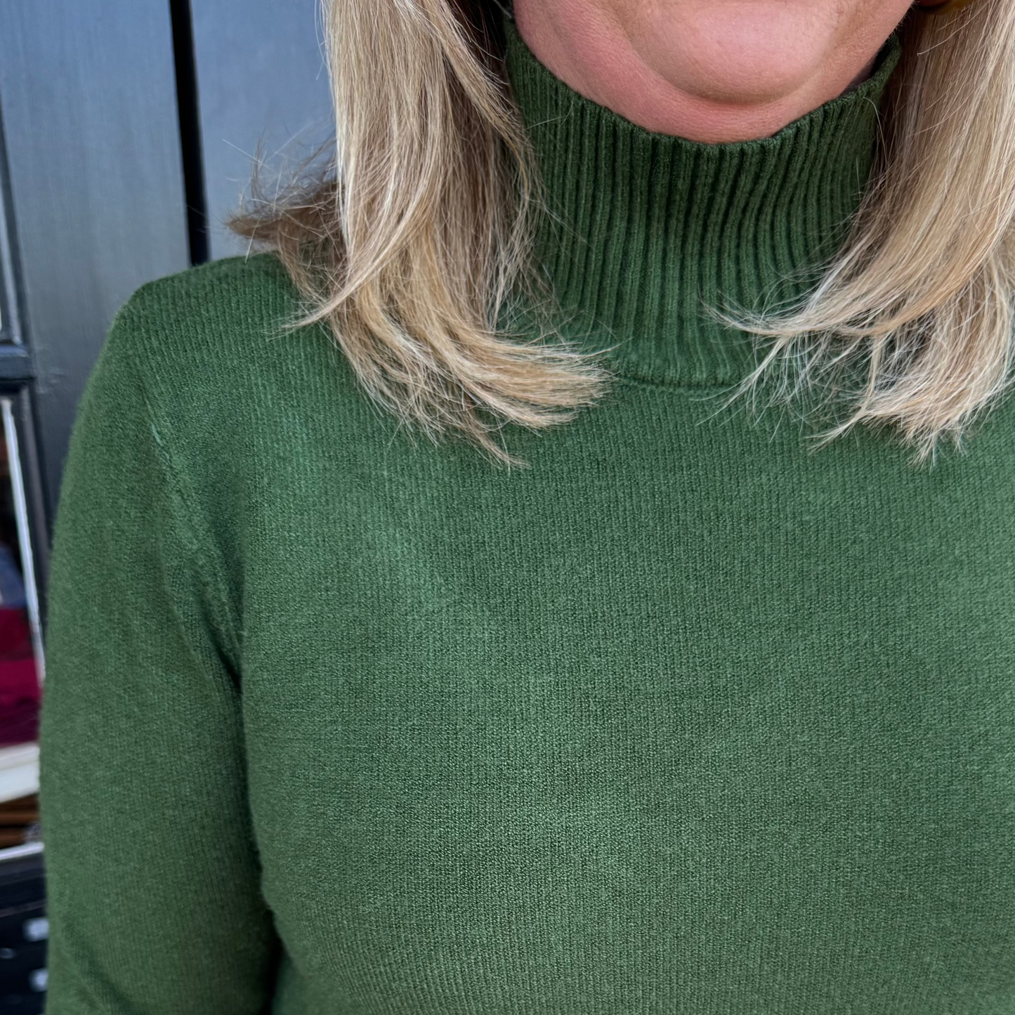 Kathy Mock Neck Sweater | Olive