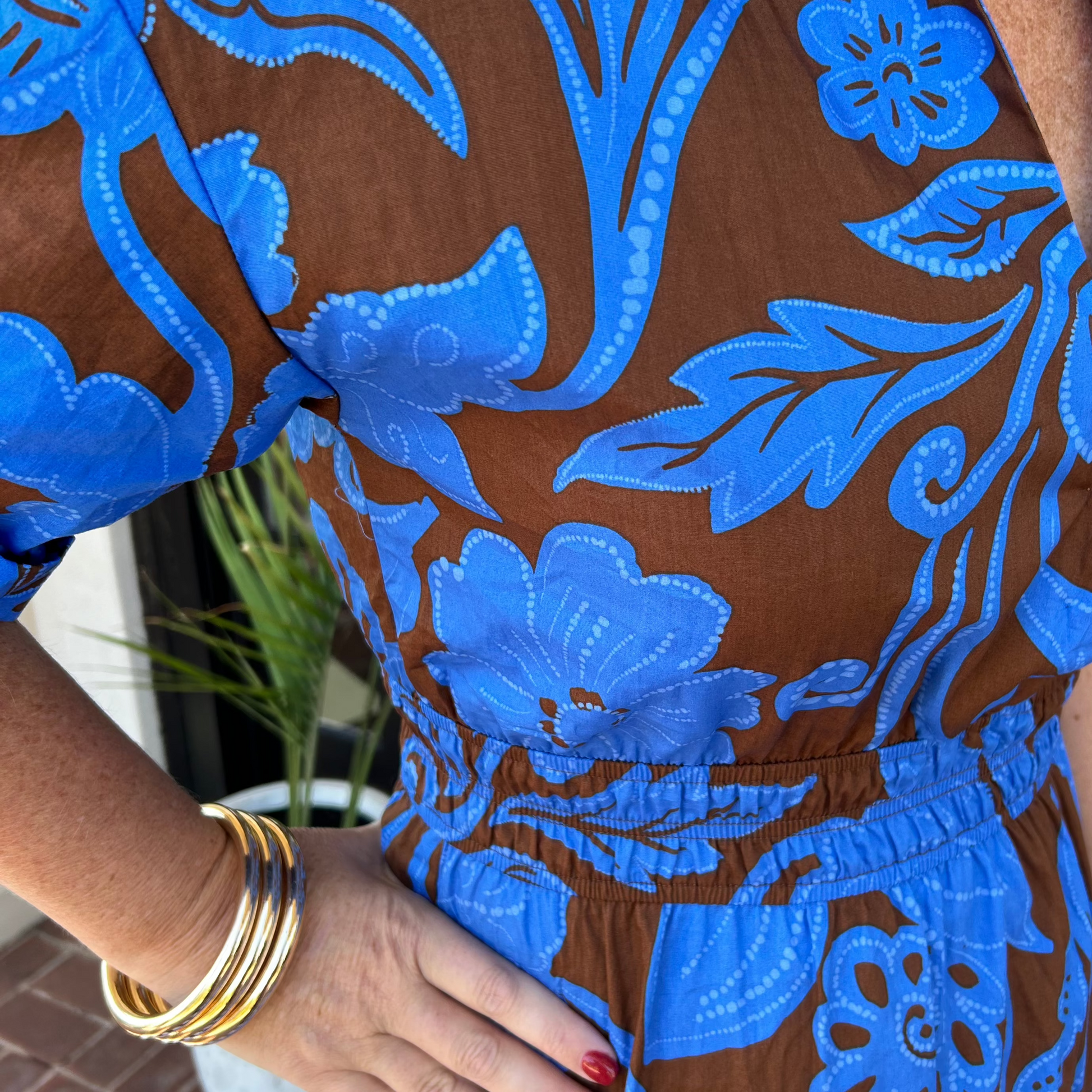 Ofelia Maxi Dress | Brown-Blue XL Ofelia Maxi Dress | Brown-Blue XL