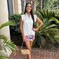 Whit Ruffles Silky Top | White