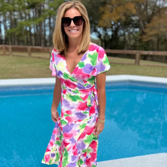 Ada Floral Print Wrap Dress