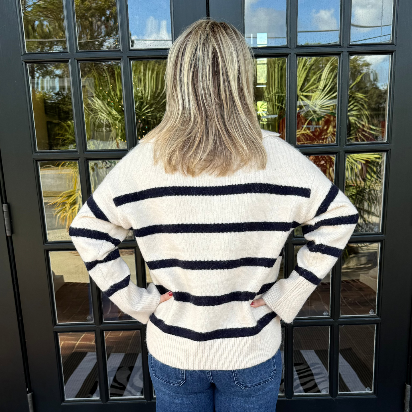 Shallen Stripe Sweater | Navy Stripe