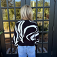 Bethany Swirl Sweater | Black & White