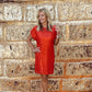 Crystal Sequin Dress | Red