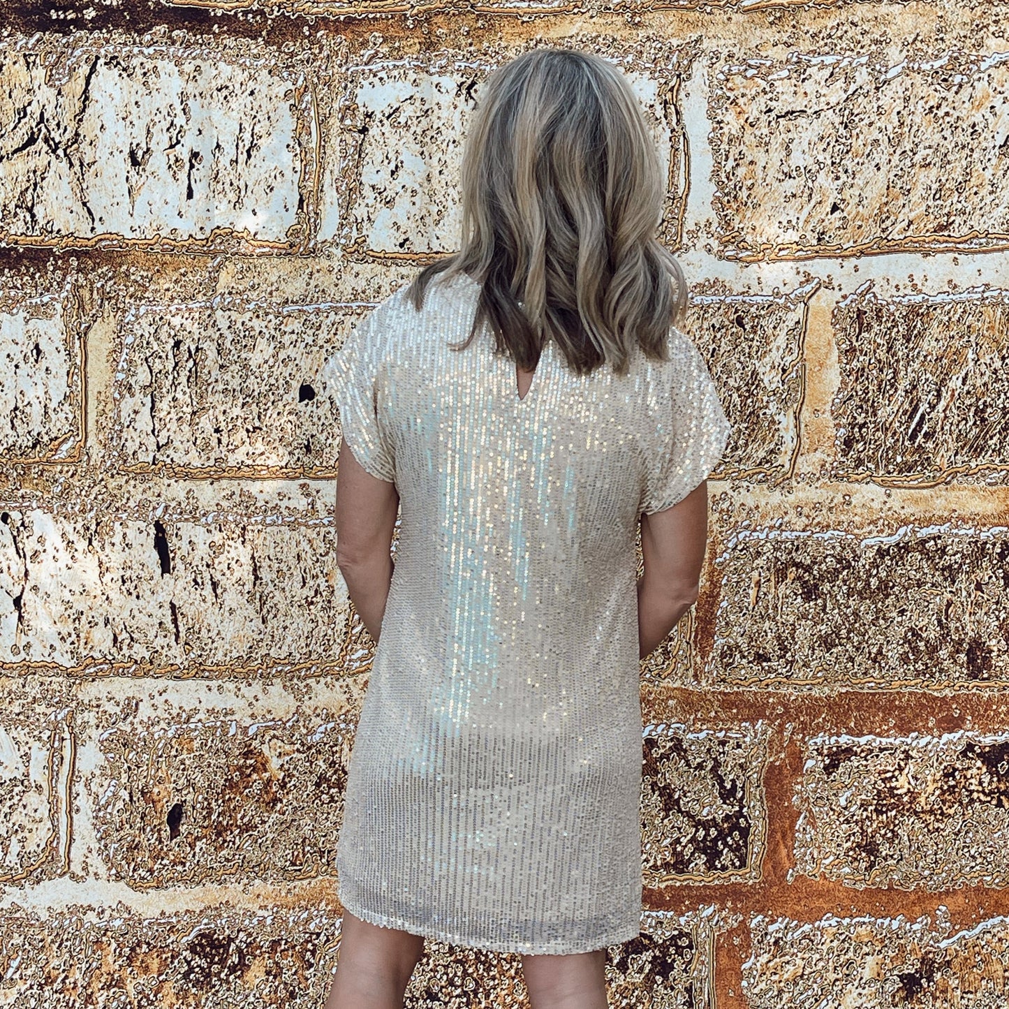 Crystal Sequin Dress | Gold