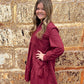 Lauren Poplin Dress | Wine