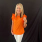 Hanna Ruffle Top | Orange