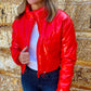 Angie Puffer Jacket | Red