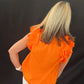 Hanna Ruffle Top | Orange