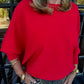 Val Dolman Sweater | Red