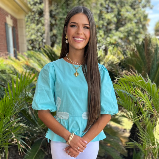 Ailany Top | Aqua Blue