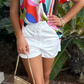 Quinn Satin Shorts | White